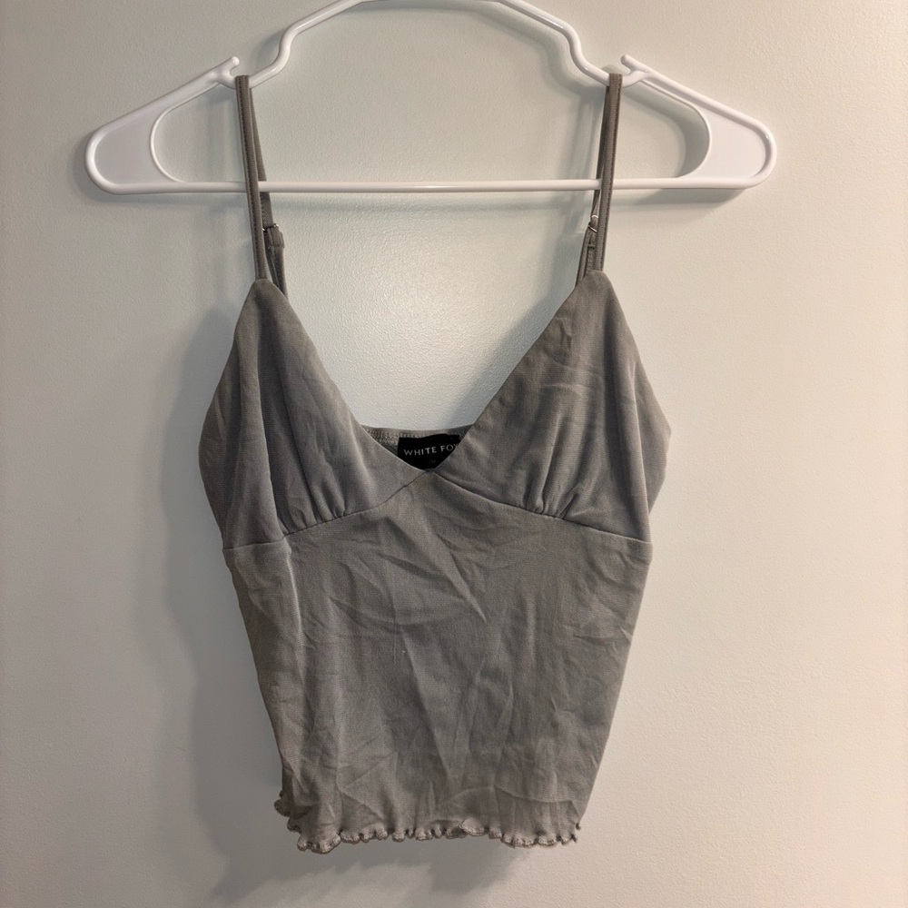 grey/ blue white fox tank